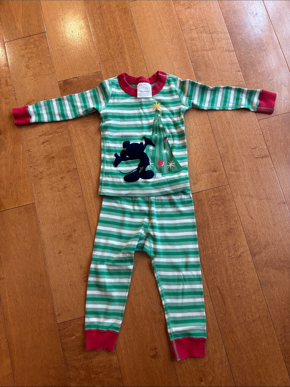 Hanna Andersson Mickey Mouse Kids Christmas Holiday Pajama Set 18-24m